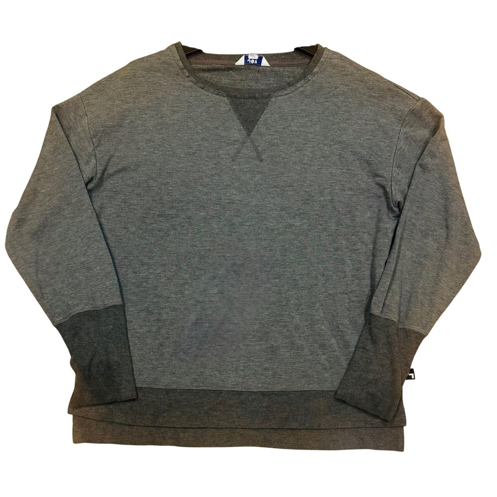 JoyLab Sweatshirt Thumbhole Pullover Side Slit Charcoal Grey Heather Womens L